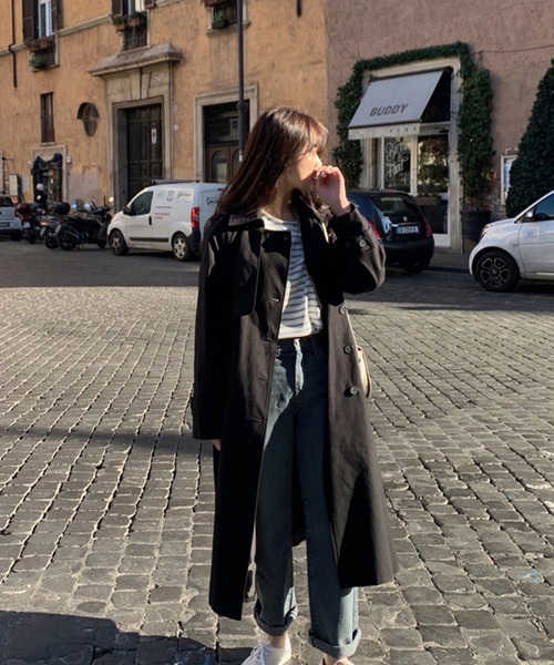 Doula Doula（ドゥーラドゥーラ）の「BIGシルエット トレンチコート（トレンチコート・レディース・ブラック/ベージュ・M/L）」の14枚目の写真