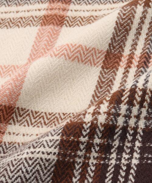 DRESKIP（ドレスキップ）の「◆へリンボンチェックストール（ストール/ショール・レディース・レッド系3/アイボリー系1/ネイビー系1・00）」の5枚目の写真