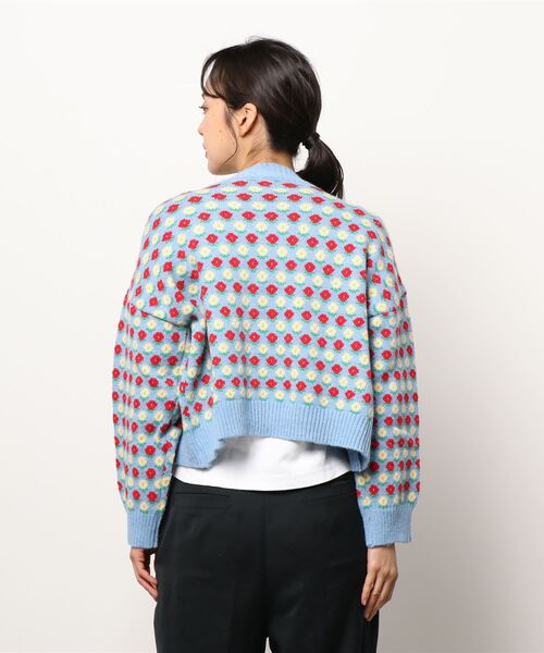 Clice de Paris（クリシェドゥパリス）の「K/フラワーニットカーデ（カーディガン/ボレロ・レディース・ブルー・ONESIZE）」の3枚目の写真