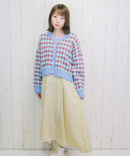 Clice de Paris（クリシェドゥパリス）の「K/フラワーニットカーデ（カーディガン/ボレロ・レディース・ブルー・ONESIZE）」の11枚目の写真