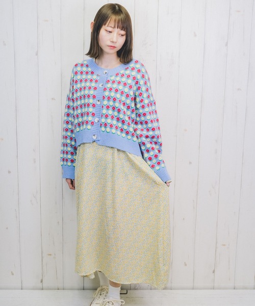 Clice de Paris（クリシェドゥパリス）の「K/フラワーニットカーデ（カーディガン/ボレロ・レディース・ブルー・ONESIZE）」の12枚目の写真