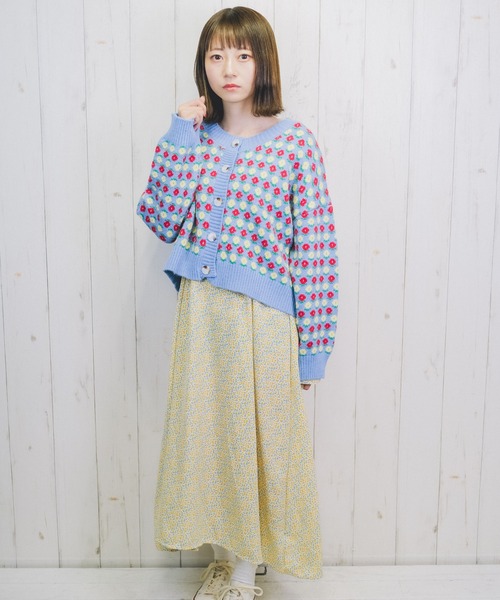 Clice de Paris（クリシェドゥパリス）の「K/フラワーニットカーデ（カーディガン/ボレロ・レディース・ブルー・ONESIZE）」の13枚目の写真