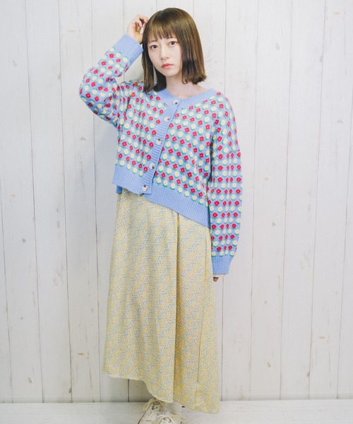 Clice de Paris（クリシェドゥパリス）の「K/フラワーニットカーデ（カーディガン/ボレロ・レディース・ブルー・ONESIZE）」の14枚目の写真