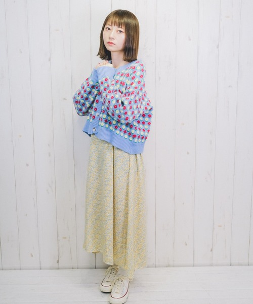 Clice de Paris（クリシェドゥパリス）の「K/フラワーニットカーデ（カーディガン/ボレロ・レディース・ブルー・ONESIZE）」の16枚目の写真