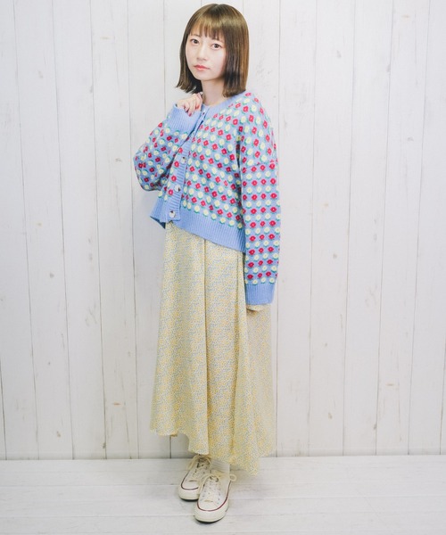 Clice de Paris（クリシェドゥパリス）の「K/フラワーニットカーデ（カーディガン/ボレロ・レディース・ブルー・ONESIZE）」の17枚目の写真
