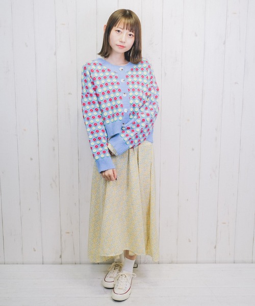 Clice de Paris（クリシェドゥパリス）の「K/フラワーニットカーデ（カーディガン/ボレロ・レディース・ブルー・ONESIZE）」の18枚目の写真