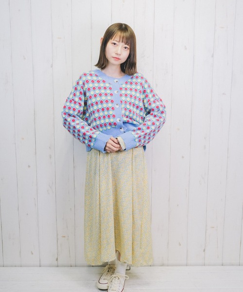 Clice de Paris（クリシェドゥパリス）の「K/フラワーニットカーデ（カーディガン/ボレロ・レディース・ブルー・ONESIZE）」の19枚目の写真