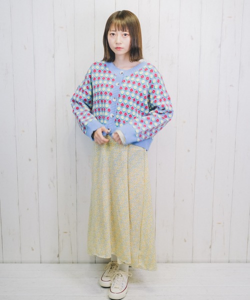 Clice de Paris（クリシェドゥパリス）の「K/フラワーニットカーデ（カーディガン/ボレロ・レディース・ブルー・ONESIZE）」の20枚目の写真