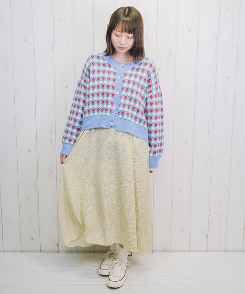 Clice de Paris（クリシェドゥパリス）の「K/フラワーニットカーデ（カーディガン/ボレロ・レディース・ブルー・ONESIZE）」の21枚目の写真