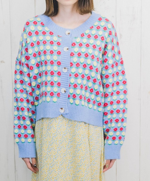Clice de Paris（クリシェドゥパリス）の「K/フラワーニットカーデ（カーディガン/ボレロ・レディース・ブルー・ONESIZE）」の22枚目の写真