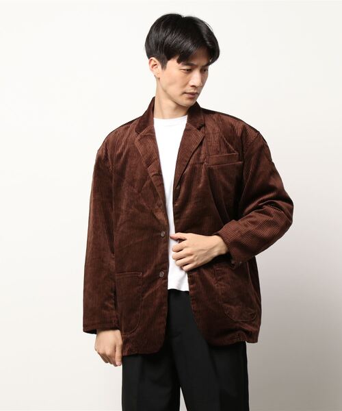 STYLEBLOCK（スタイルブロック）の「コーデュロイワイドテーラードジャケット（テーラードジャケット・メンズ・カーキ/ブラック/アイボリー/ブラウン・L/M）」の3枚目の写真