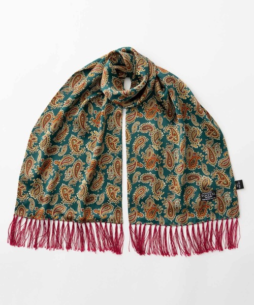 セール】老舗英国ブランド 100% ピュアシルクスカーフ（バンダナ