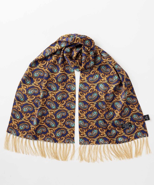 セール】老舗英国ブランド 100% ピュアシルクスカーフ（バンダナ