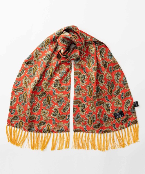 セール】老舗英国ブランド 100% ピュアシルクスカーフ（バンダナ