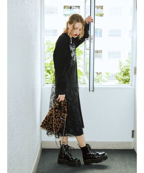 ジュエティ ワンピース jouetie×HTH】スリットニットワンピース【コラボ】（ワンピース