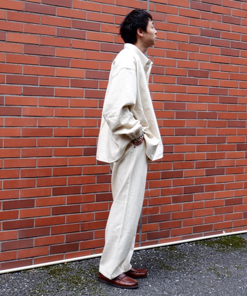 MANASTASH(マナスタッシュ)の「MANASTASH×GILET / マナスタッシュ×ジレ MS BD BIG SHIRTS マナスタッシュBDビッグシャツ(シャツ/ブラウス・メンズ・ナチュラル・MEDIUM)」の9枚目の写真