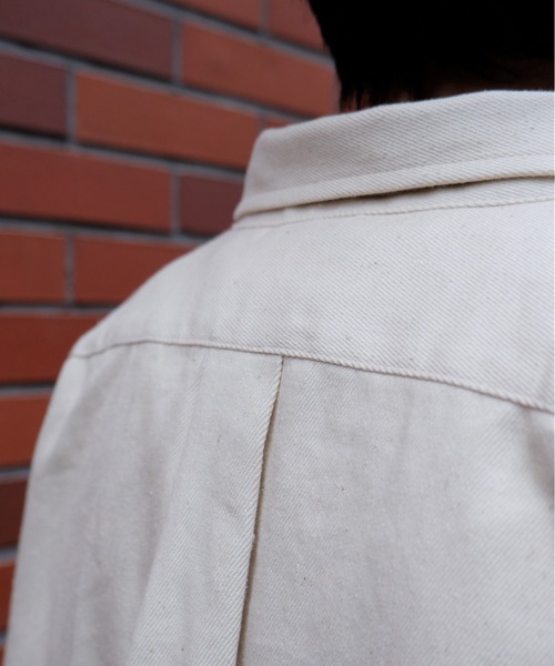 MANASTASH(マナスタッシュ)の「MANASTASH×GILET / マナスタッシュ×ジレ MS BD BIG SHIRTS マナスタッシュBDビッグシャツ(シャツ/ブラウス・メンズ・ナチュラル・MEDIUM)」の16枚目の写真