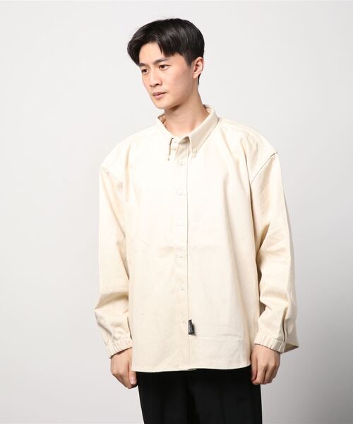 MANASTASH(マナスタッシュ)の「MANASTASH×GILET / マナスタッシュ×ジレ MS BD BIG SHIRTS マナスタッシュBDビッグシャツ(シャツ/ブラウス・メンズ・ナチュラル・MEDIUM)」の8枚目の写真