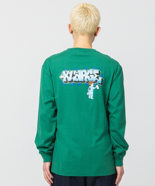 XLARGE（エクストララージ）の「BUFF L/S TEE（Tシャツ/カットソー・メンズ・ホワイト/ブラック/グリーン・S/M/L/XL）」の3枚目の写真