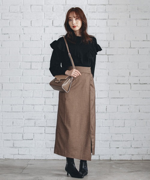 Andemiu(アンデミュウ)の「フロントベルトショルダーバッグ236264(ショルダーバッグ・レディース・ブラック/その他/ベージュ・FREE)」の12枚目の写真