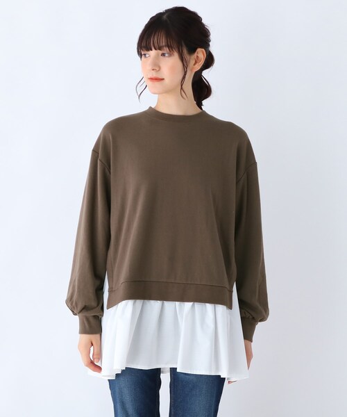 DRESKIP（ドレスキップ）の「◆裾レイヤ－ド風チュニック（チュニック・レディース・ブラック/ダークブラウン/グレー系その他・02/03/04）」の5枚目の写真