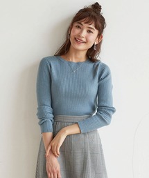 抗菌防臭が嬉しい。リブニットクルーネックプルオーバー