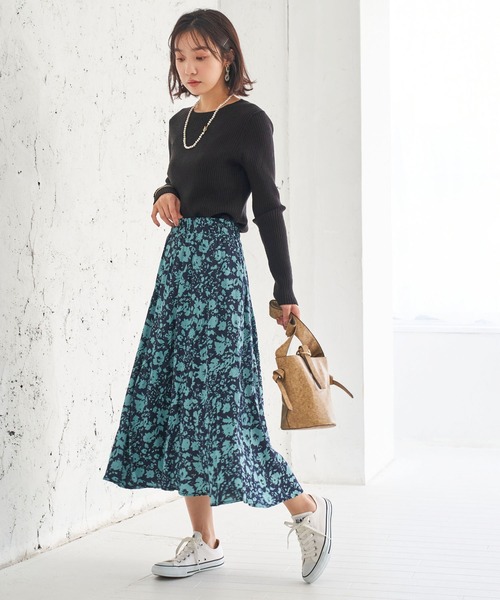 BELLUNA PLUS（ベルーナ）の「抗菌防臭が嬉しい。リブニットクルーネックプルオーバー（ニット/セーター・レディース・テラコッタ/ブルーグレー/杢グレー/ブラック・MEDIUM/LARGE/X-LARGE）」の17枚目の写真