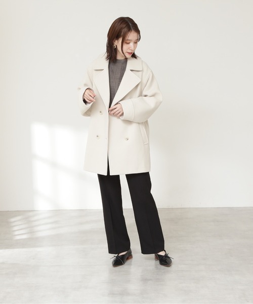 N.（N. Natural Beauty Basic）（エヌエヌナチュラルビューティーベーシック）の「◆ジョーゼットピンタックブラウス（Tシャツ/カットソー・レディース・チャコールグレー/ライトグリーン/ブラウン・MEDIUM）」の9枚目の写真