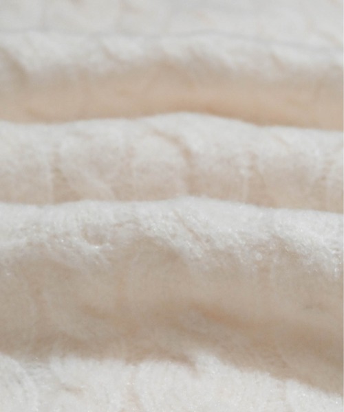 Anytime Songs（エニータイムソングス）の「ケーブル編みニット　ショールカーディガン（カーディガン/ボレロ・メンズ・オフホワイト/ブラック/グレイッシュベージュ・MEDIUM/X-LARGE/LARGE）」の8枚目の写真