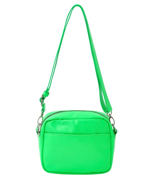 X-girl（エックスガール）の「FAUX LEATHER SHOULDER BAG（ショルダーバッグ・レディース・ライトグリーン/ピンク・ONE SIZE）」の6枚目の写真