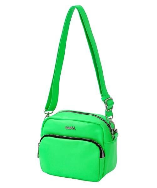 X-girl（エックスガール）の「FAUX LEATHER SHOULDER BAG（ショルダーバッグ・レディース・ライトグリーン/ピンク・ONE SIZE）」の12枚目の写真