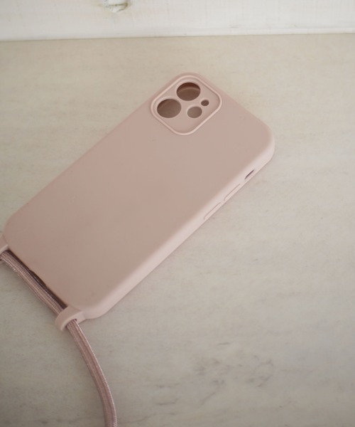 Port（ポート）の「パラコード付き ショルダー iPhoneケース # ( 7 / 8 / SE2 / 11 / 12 / 13 / 12mini )（スマホケース/カバー・レディース・ベビーピンク/ブラック/ピンク/ホワイト/ライトグリーン・G/B/A/D/C/H/I）」の5枚目の写真