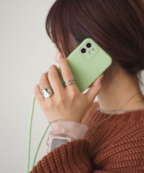 Port（ポート）の「パラコード付き ショルダー iPhoneケース # ( 7 / 8 / SE2 / 11 / 12 / 13 / 12mini )（スマホケース/カバー・レディース・ベビーピンク/ブラック/ピンク/ホワイト/ライトグリーン・G/B/A/D/C/H/I）」の3枚目の写真