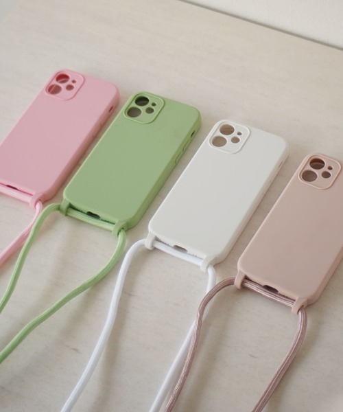 Port（ポート）の「パラコード付き ショルダー iPhoneケース # ( 7 / 8 / SE2 / 11 / 12 / 13 / 12mini )（スマホケース/カバー・レディース・ベビーピンク/ブラック/ピンク/ホワイト/ライトグリーン・G/B/A/D/C/H/I）」の6枚目の写真