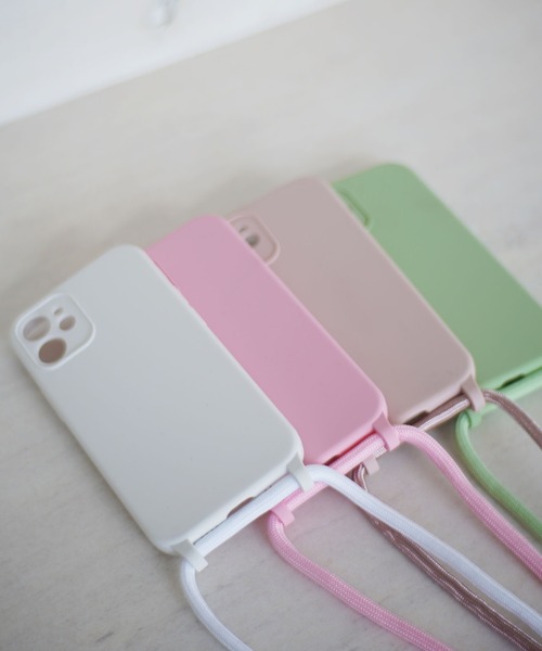 Port（ポート）の「パラコード付き ショルダー iPhoneケース # ( 7 / 8 / SE2 / 11 / 12 / 13 / 12mini )（スマホケース/カバー・レディース・ベビーピンク/ブラック/ピンク/ホワイト/ライトグリーン・G/B/A/D/C/H/I）」の8枚目の写真