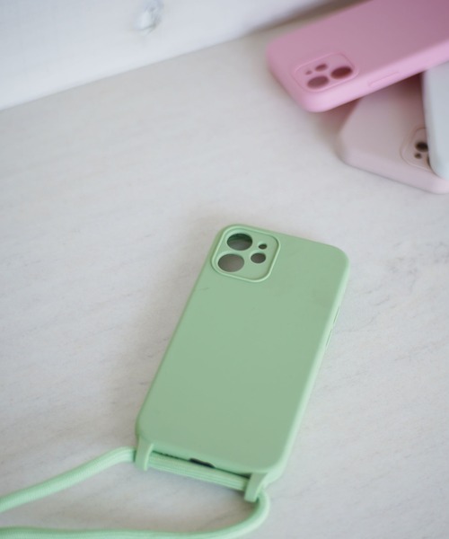 Port（ポート）の「パラコード付き ショルダー iPhoneケース # ( 7 / 8 / SE2 / 11 / 12 / 13 / 12mini )（スマホケース/カバー・レディース・ベビーピンク/ブラック/ピンク/ホワイト/ライトグリーン・G/B/A/D/C/H/I）」の9枚目の写真