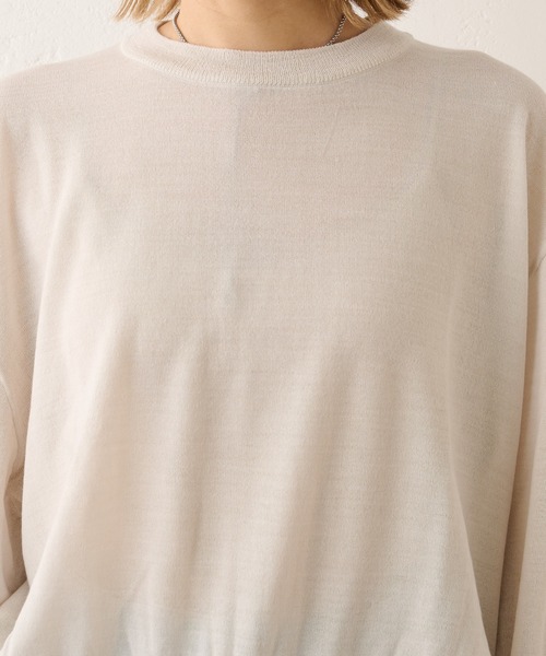 Omekashi（オメカシ）の「シアーボリュームスリーブニット（ニット/セーター・レディース・アイボリー/グレー/ピンク・FREE）」の14枚目の写真