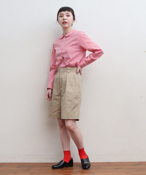 My Fav. CHILD WOMAN(マイファブチャイルドウーマン)の「ヴィンテージチノクロス ショートパンツ(チノパンツ・レディース・ベージュ・38/36)」の12枚目の写真