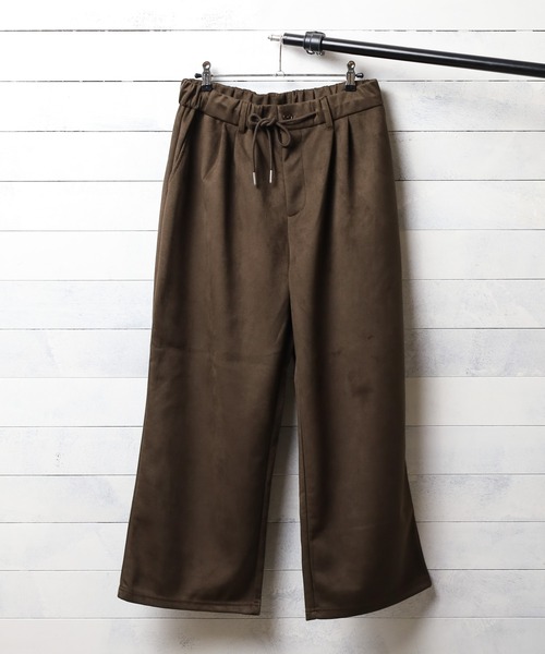 【セール】『Bling Leads』フェイクスエード ストレートワイドパンツ（その他パンツ）｜Bling Leads（ブリングリーズ）