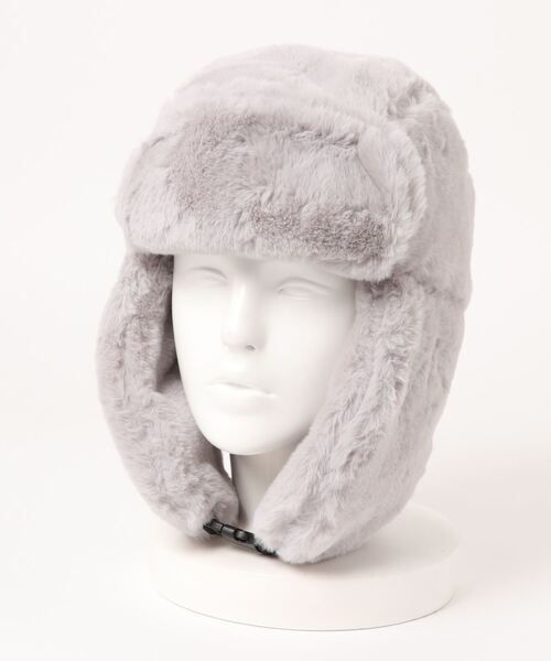 VIBGYOR Women（ヴィブジョー　ウィメン）の「【six mouse】ファーフライトキャップ（キャップ・レディース・グレー/ピンク/モカ/アイボリー・FREE）」の2枚目の写真