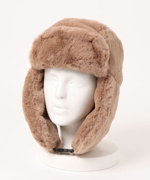 VIBGYOR Women（ヴィブジョー　ウィメン）の「【six mouse】ファーフライトキャップ（キャップ・レディース・グレー/ピンク/モカ/アイボリー・FREE）」の3枚目の写真