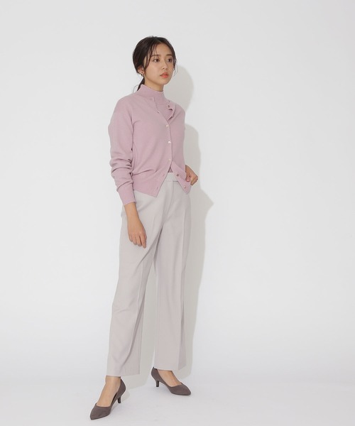 NATURAL BEAUTY BASIC(ナチュラルビューティーベーシック)の「カラーツイルストレートパンツ(その他パンツ・レディース・ラベンダー/グレー/ピンク・MEDIUM/SMALL)」の2枚目の写真