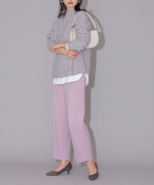 NATURAL BEAUTY BASIC(ナチュラルビューティーベーシック)の「カラーツイルストレートパンツ(その他パンツ・レディース・ラベンダー/グレー/ピンク・MEDIUM/SMALL)」の8枚目の写真