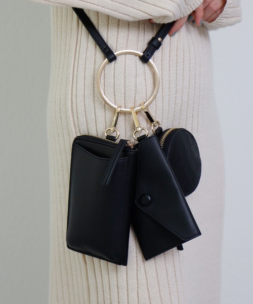 COLONY 2139（コロニートゥーワンスリーナイン）の「3連ショルダーバッグ/スマホショルダー/マルチウェイバッグ（ショルダーバッグ・レディース・ブラック/イエロー/モカ/ブラック系その他/グリーン・FREE）」の18枚目の写真