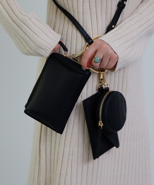 COLONY 2139（コロニートゥーワンスリーナイン）の「3連ショルダーバッグ/スマホショルダー/マルチウェイバッグ（ショルダーバッグ・レディース・ブラック/イエロー/モカ/ブラック系その他/グリーン・FREE）」の19枚目の写真