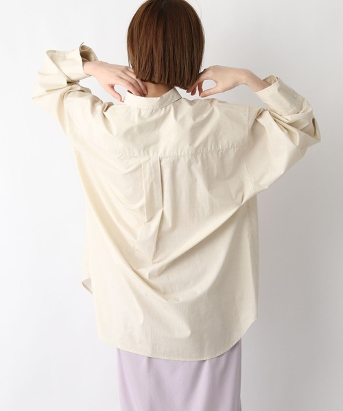 A part by（アパートバイ）の「コットンストライプシャツ 266927（シャツ/ブラウス・レディース・ライトブルー/ブラック/ライトピンク/ライトベージュ/ブルー・FREE）」の14枚目の写真