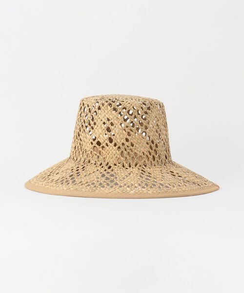 Santelli Francesca(サンテッリフランチェスカ)の「【SANTELLI FRANCESCA /サンテッリフランチェスカ 】透かし編みつば広HAT(ハット・レディース・ベージュ/ベージュ系その他3・FREE)」の4枚目の写真