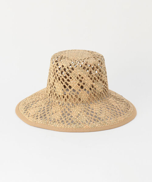 Santelli Francesca(サンテッリフランチェスカ)の「【SANTELLI FRANCESCA /サンテッリフランチェスカ 】透かし編みつば広HAT(ハット・レディース・ベージュ/ベージュ系その他3・FREE)」の5枚目の写真