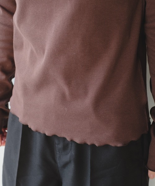 Kastane(カスタネ)の「ハイネックリブロンT(Tシャツ/カットソー・レディース・ブルー/アイボリー/ダークブラウン・FREE)」の15枚目の写真