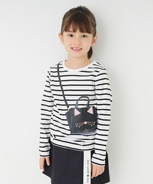 kate spade new york kids（ケイトスペードニューヨーク）の「トドラー トロンプルイユキャットバッグ長袖Tシャツ（Tシャツ/カットソー・キッズ）」